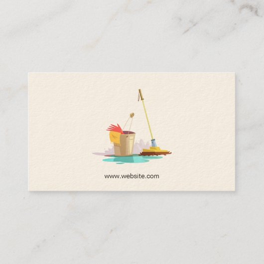 ホームおよびビジネスのクリーニング 名刺 (裏面)