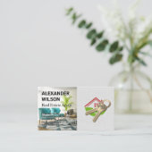 ホームおよび鍵 |インテリア 名刺 (スタンド正面)