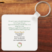 ホームここでハート不動産仲介業者クリスマスバジェット キーホルダー (裏面)