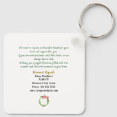 ホームここでハート不動産仲介業者クリスマスバジェット キーホルダー (裏面)