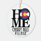 ホームさくらんぼヒルズビレッジコロラド セラミックオーナメント (左)