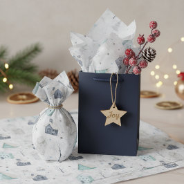 ホームでくつろぐクリスマス ティールID985 薄葉紙