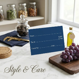 ホームとキッチン用のネイビーブルーフードラベル フードラベル