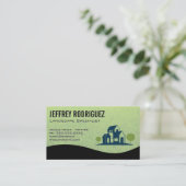 ホームと風景樹 | グラス 名刺 (スタンド正面)