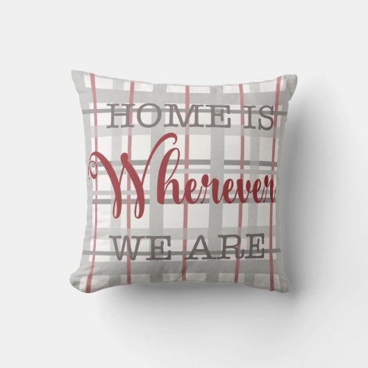 ホームどこにいても枕を引っ張る クッション (正面)