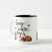 ホームどこ犬 – Cozy Blue 2 – トーンマグ ツートーンマグカップ (正面左)