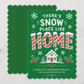 ホームに勝る雪の場所はない 不動産屋クリスマス シーズンカード (正面/裏面)