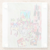 ホームに配置 ガラスコースター (裏面)