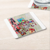 ホームに配置 スクエアペーパーコースター (アングル)