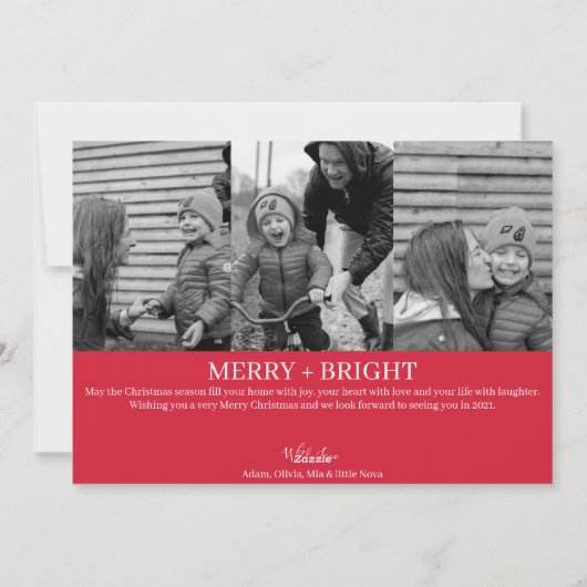 「ホームのズーム」おもしろいカスタムクリスマスフォト シーズンカード (裏面)