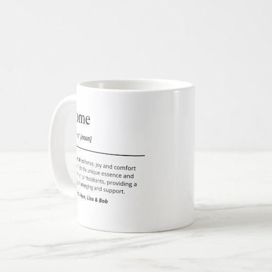 ホームの定義とカスタム文字辞書 コーヒーマグカップ (正面左)