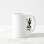 ホームの心お母さんの引用シルエットデザイン コーヒーマグカップ (正面右)