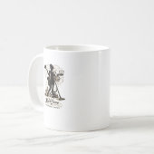ホームの心お母さんの引用シルエットデザイン コーヒーマグカップ (正面左)