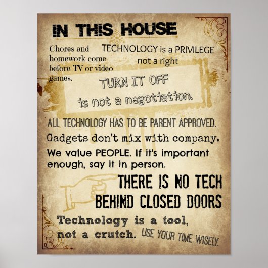 ホームの画面規則 ポスター (正面)