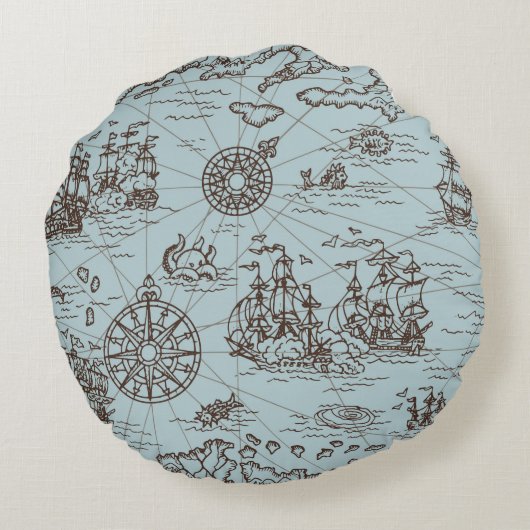 ホームはいかりが落とす航海の場所 ラウンドクッション (裏面)