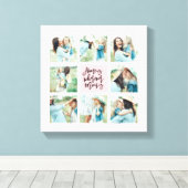 ホームはどこでもママはコラージュ キャンバスプリント (インサイチュ (ウッドフロア))