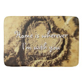 ホームはどこにいてもYou引用文サンド描ハート バスマット (正面)
