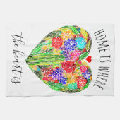 ホームはキッチンのハート キッチンタオル (横)