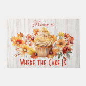 ホームはケーキがある場所 – 秋 ドアマット (正面)