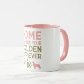 ホームはゴールデンレトリバーがマグカップである マグカップ (正面右)