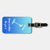 ホームはジンの場所である。パーソナライズされたお名前 ラゲッジタグ (正面横)