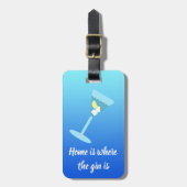 ホームはジンの場所である。パーソナライズされたお名前 ラゲッジタグ (正面縦)