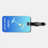 ホームはジンの場所である。パーソナライズされたお名前 ラゲッジタグ (裏面横)