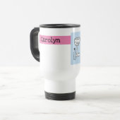 ホームはジン、ボトル、ガラス、あなたの名前がある トラベルマグ (正面左)