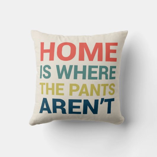 ホームはズボンがタイプの枕ではないおもしろい場所である クッション (裏面)