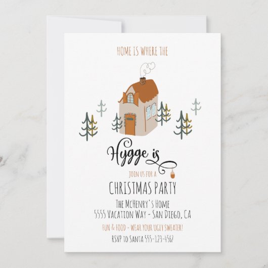 ホームはハイゲがクリスマスのパーティー 招待状 (正面)
