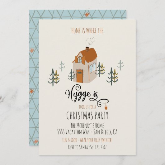 ホームはハイゲがクリスマスのパーティー 招待状 (正面/裏面)