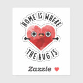 ホームはハグがハートパおもしろいン シール (シート)