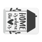 ホームはハートがある場所 – 磁石 (横)