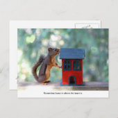 ホームはハートがリス ポストカード (正面/裏面)