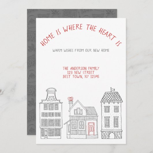 ホームはハートが引っ越しました 案内状 (正面/裏面)