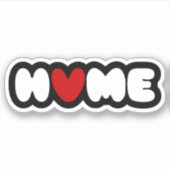 ホームはハートである シール (正面)