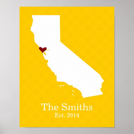 ホームはハートの場所 – カリフォルニア ポスター (正面)