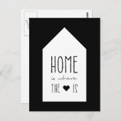 ホームはハートの場所 – カー感動的ド ポストカード (正面/裏面)