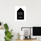 ホームはハートの場所 – ポスタ感動的ー ポスター (ホームオフィス)