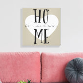 ホームはハート キャンバスプリント (インサイチュ (リビング))