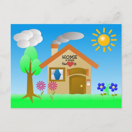ホームはハート ポストカード (正面)