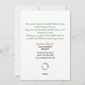 ホームはハート | 不動産仲介業者予算カスタム シーズンカード (裏面)