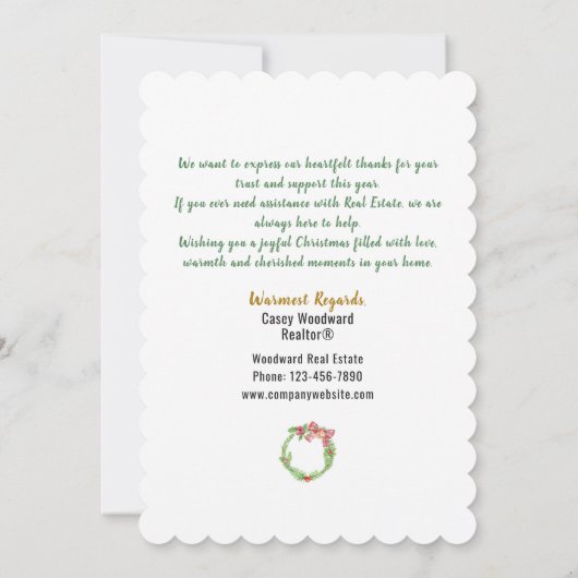 ホームはハート | 不動産仲介業者 サンキューカード (裏面)