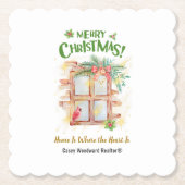 ホームはハート | 予算不動産仲介業者クリスマス ペーパーコースター (正面)