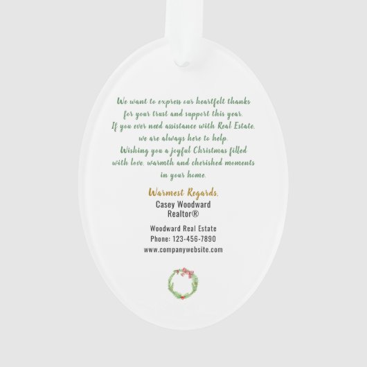 ホームはハート | 実在不動産 オーナメント (裏面)