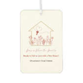 ホームはハート | 新しい家？ | 不動産仲介業者 カーエアーフレッシュナー (正面)