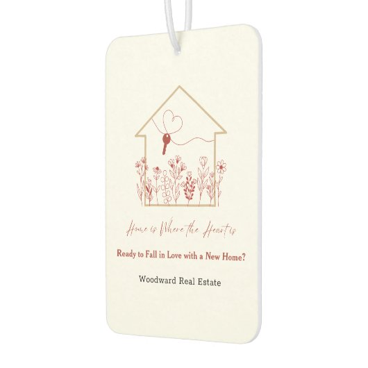 ホームはハート | 新しい家？ | 不動産仲介業者 カーエアーフレッシュナー (左)