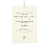 ホームはハート | 新しい家? | 不動産仲介業者 カーエアーフレッシュナー (裏面)