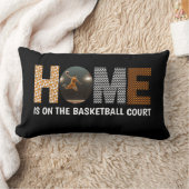 ホームはバスケットボールコートの写真装飾用クッション ランバークッション (ブランケット)