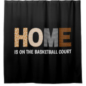 ホームはバスケットボールコートシャワーカーテンに シャワーカーテン (正面)